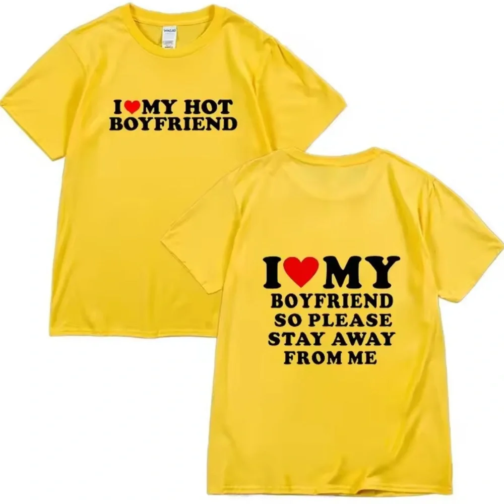 “I Love My Hot Girlfriend/Boyfriend” Graphic T-Shirt – Casual Cotton tee - Picture 7 of 10
